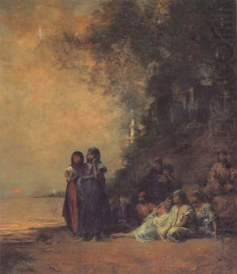 Eqyptian Women on the Edge of the Nile (san12), Eugene Fromentin